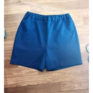 Vintage navy blue,1970s polyester Hilton Head, super high rise, shorts size 13/1